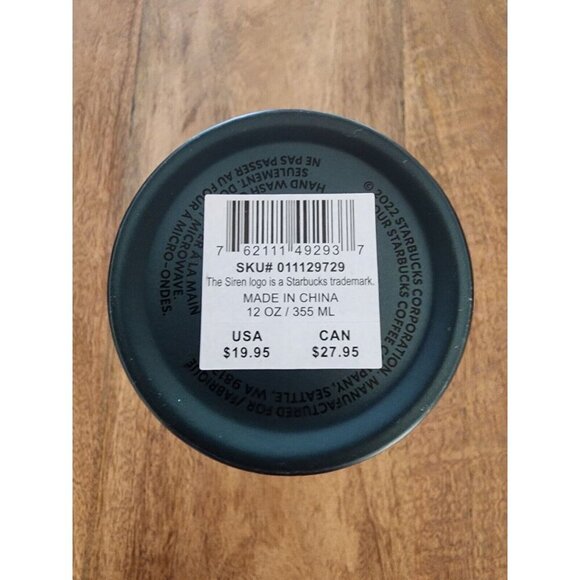 2022 Starbucks Siren Logo 16oz Blue Stainless Coffee Tumbler w/ Green Lid - Picture 6 of 6